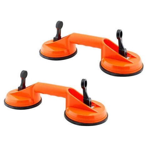Ventouse Carrelage, 2 Pièces 2x 100kg Capacité Double Ventouse Carrosserie, Poignées ergonomiques et antidérapantes, Pour Carrelage, Verre (1/4)