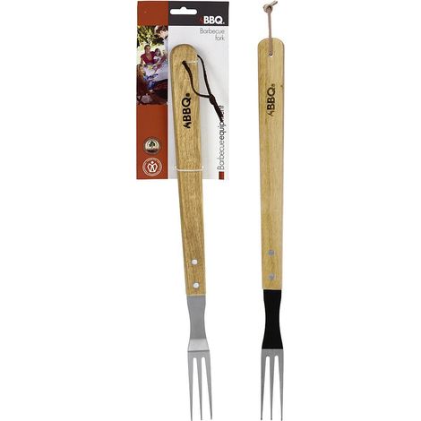 Grillgabel BBQ mit Holzgriff 46cm