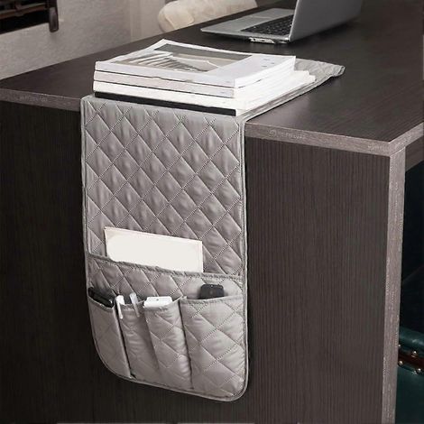 Sac de rangement pour accoudoirs de canapé et de fauteuil inclinable avec 5 poches pour un rangement pratique. (1/5)