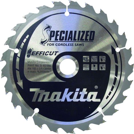 MAKITA Sägeblatt 165x1,4x20, 25Z EFFICUT B-62985