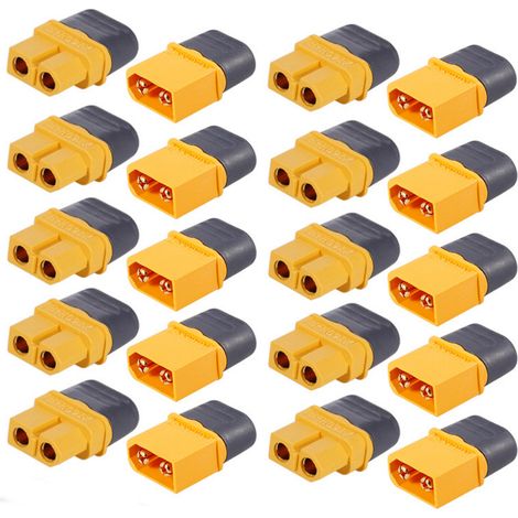 10 paires de connecteurs AMASS XT60 mâle femelle, ensemble pour avion Multirotor quadrirotor de course FPV (1/5)