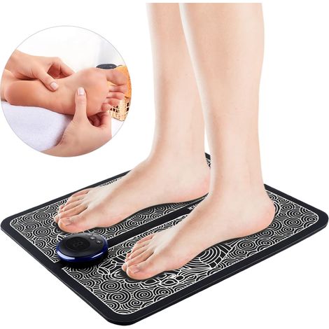 Filiyano – support EMS – Tapis de massage des pieds EMS, appareil de stimulation musculaire électrique pour les pieds, support EMS, 6 modes, 9 niveaux