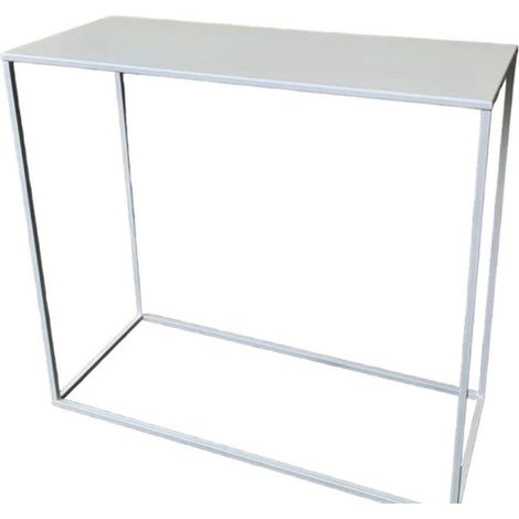 Tavolo in metallo per eventi Basic (Prodotto artigianale) Made in Italy - 120 x 50 x 90 cm Bianco