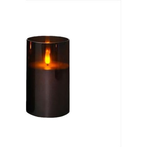 Bougie LED noire sans flamme - Effet vacillant réaliste, fonctionne sur piles, idéale pour Noël, les anniversaires et les mariages (1/5)