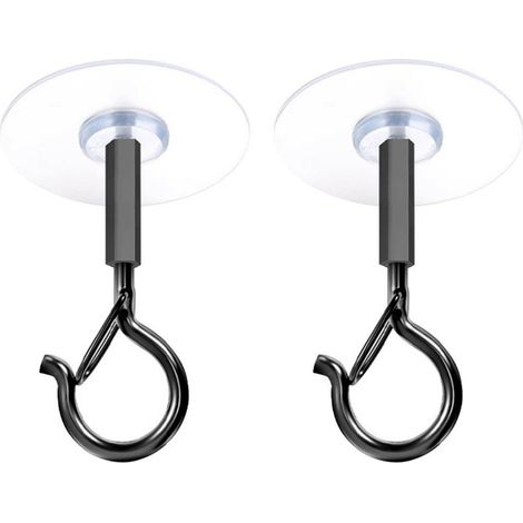 2 ganchos autoadhesivos para techo con hebillas de seguridad. Anillo para colgar sin necesidad de taladrar. (1/5)