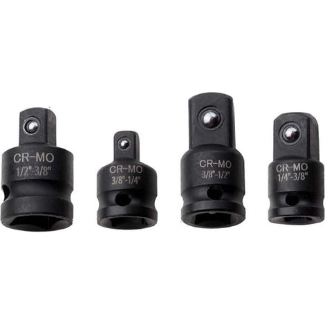 Reduzieradapter für Schlagschrauber, 3/8" auf 1/2", 1/2" auf 3/8", 3/8" auf 1/4", 1/4" auf 3/8", Steckschlüsseladapter, Mehrzwecksteckschlüssel für Drehmomentschlüssel, Ratsche, Bohrmaschine (1/4)