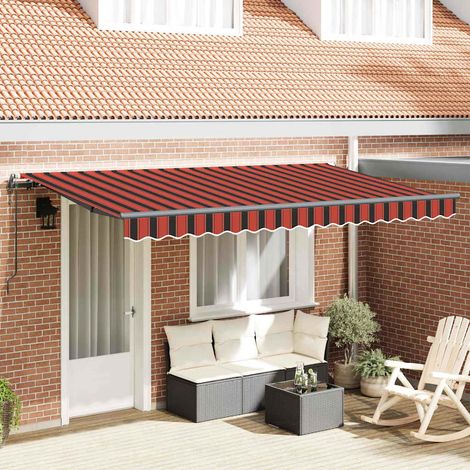Ausziehbare Markise Orange 350 x 200 cm Stoff vidaXL (1/5)