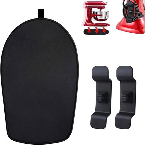 Lntyq Tapis De Glissement pour Mélangeur De Cuisine, Tapis De Cuisine en Caoutchouc, Tapis De Monstre en Caoutchouc, Tapis De Mélangeur Mobile, Tapis De Mélangeur en Caoutchouc