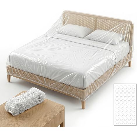 Housse Canapé Imperméable Transparent Housse Protection Canapé Housse Meuble Anti Poussière - 240x430cm XXL Housse Canapé Anti Glisse pour Canapé 3 Places Lit Double Déménagement (1/5)