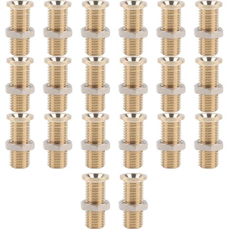 Lot de 20 douilles banane femelle 4mm en cuivre doré avec écrou hexagonal M6 pour test électrique (1/5)