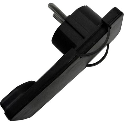 Fiche Schuko extra-plate 10/16A t/tl 4,8mm (Rétractable) Noir (1/3)