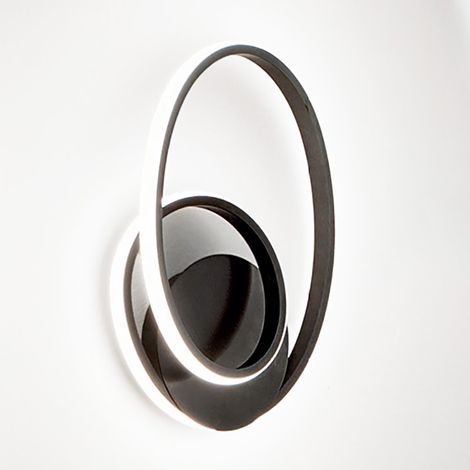 Lampada a parete Diva A Titanio - Applique LED 21W 3000K 1150lm in alluminio e silicone opale, Dimmerabile taglio di fase - Gealuce (1/5)