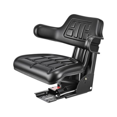 Asiento Universal para Carretilla Elevadora de 610 x 510 x 510 mm, Asiento Elevadora Impermeable, Asiento Ajustable con Suspensión con Microinterruptor para Tractor, Cortadora de Césped (1/5)