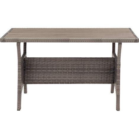 Maison Exclusive - Gartentisch Grau 120x70x66 cm Poly Rattan