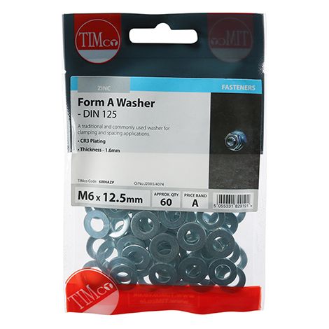TIMCO Form A Washers DIN125-A Silver - M6