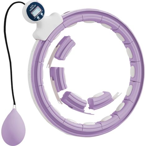 Hoop Hula Smart pour Adultes avec Compteur et Poids, 16 Sections Ajustables, Violet (1/5)
