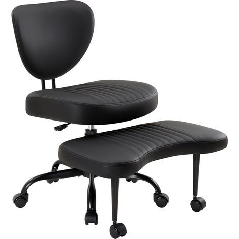 IWMH Chaise de bureau à roulettes, chaise de bureau pour adultes atteints de TDAH, Siege réglable en hauteur avec repose-pieds (1/5)