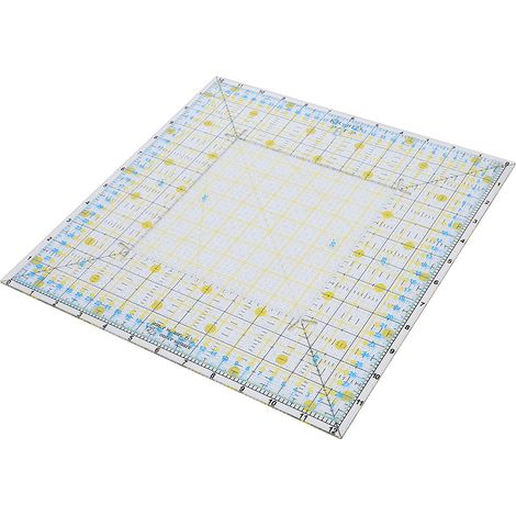 Règle de patchwork carrée en acrylique, lot de 2, pour coudre, mesurer, broder, travaux manuels, tissu DIY, accessoires de couture précis. (1/5)
