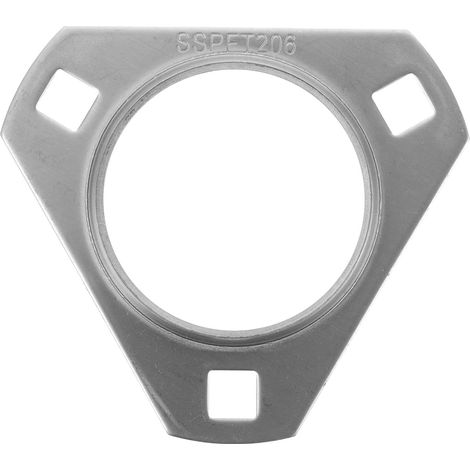 Bride de Palier en Acier Inoxydable Argenté, Bride de Roulement à 3 Trous pour Roue et Arbre, Accessoire de Karting, Résistance la Rupture, Construction Robuste (1/5)