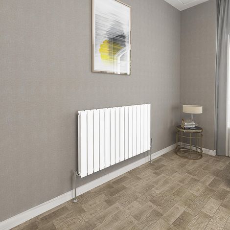 600x1020mm White Double Flat Panel Radiator Horizontal Modern Central Heating Radiators