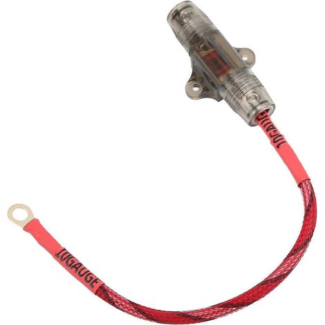 Audio-Sicherungskabel mit O-förmigem Anschluss, Kupfermaterial, hochfeste 10GA-Audio-Sicherung für Auto und Boot