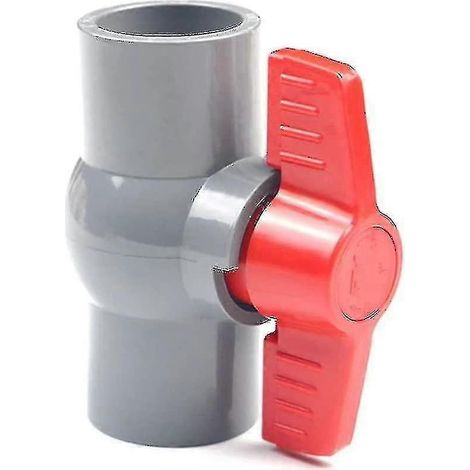 Vanne à bille en PVC, vanne à bille en plastique (40 mm) (1/5)