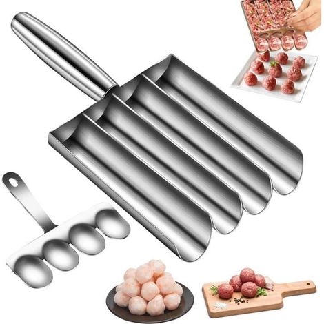 Fleischbällchenform (Edelstahl) – Edelstahl – Manuell – Ergonomisch – Leicht zu reinigen – Langlebig (1/4)