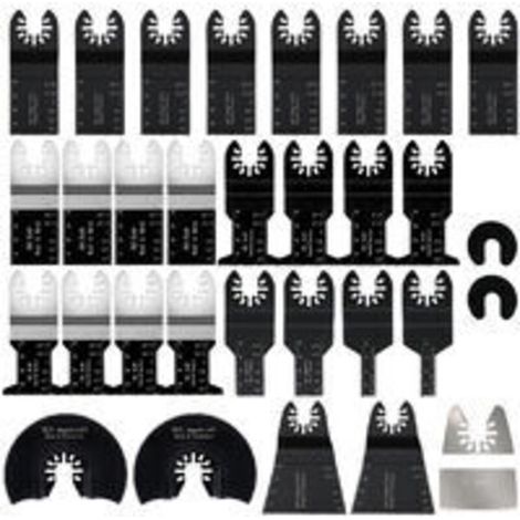 Lot de 31 lames de scie oscillante multi-outils, accessoire multi-outil oscillant, lames de scie universelles pour Bosch Dewalt Makita coupe des clous de carrelage d'angle en bois (1/4)