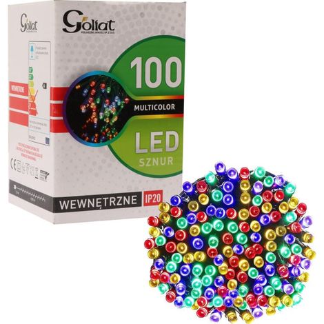Luci LED multicolore per albero di Natale, 100 pezzi, lunghezza 5 m, a risparmio energetico (1/5)
