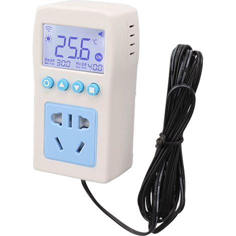 Contrôleur de température intelligent entièrement automatique avec affichage numérique, Wi-Fi et télécommande LCD. Prise AU 110-250 V. (1/5)