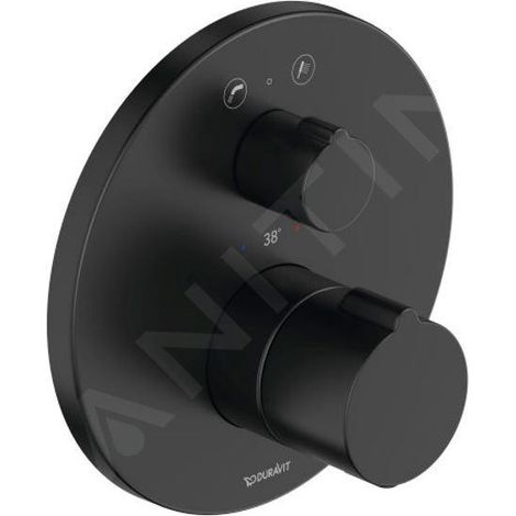 Duravit C.1 thermostat de baignoire encastré, rosace ronde, avec (1/2)