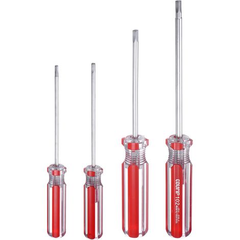 4Pcs Tournevis Carré Magnétique 75mm/3" Longueur Rouge (1/5)