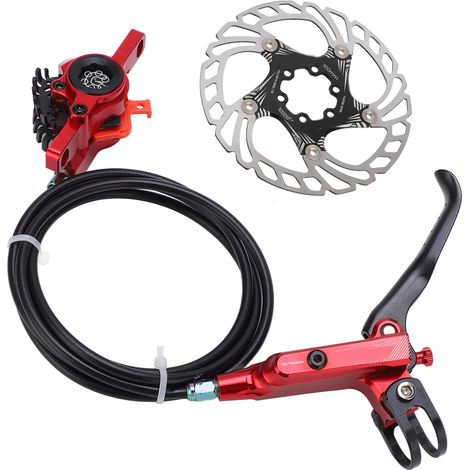MEIJUN Scheibenbremsensatz für Rennräder und Mountainbikes (vorne und hinten) - Rot (1/5)