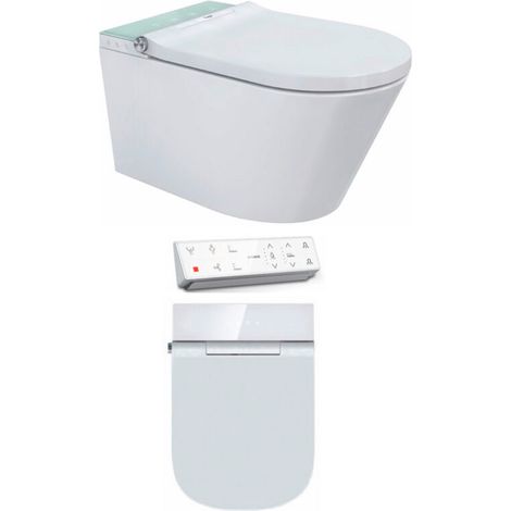 Beitz & Walz AqvaCeramica Dusch-WC Wand Tiefspüler spülrandlos 596 x 370 mm - weiß -