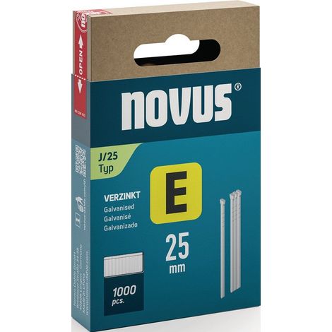 clavos novus tipo j galvanizados invisibles 25 mm 1000 uds