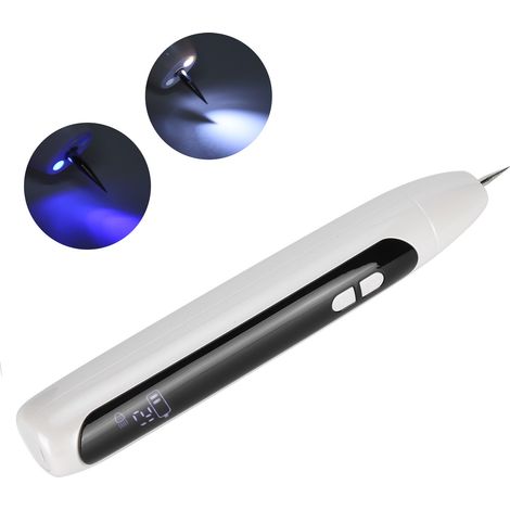 Appareil pour enlever les taches de rousseur, les grains de beauté, les taches brunes et les verrues du visage (stylo blanc à 12 vitesses) (1/5)