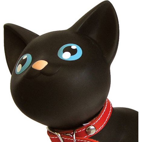 Cale-porte décorative en forme d'animal mignon, sans perçage, pour la maison ou le bureau, chat noir (1/5)