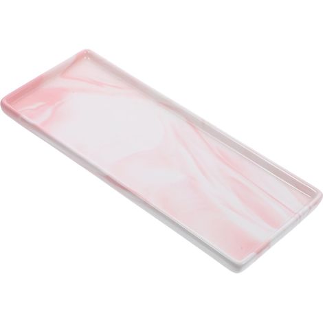 Plateaux Marbre Distributeur Savonnette pour Salle de Bain et Rangement Bijoux, pour Vanité et Articles de Toilette'-'-