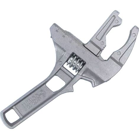 GDHZS-  Clé de plomberie réglable à large ouverture,outil multifonction pour l'installation de salle de bain et la réparation de tuyaux,poignée courte(argent) (1/5)