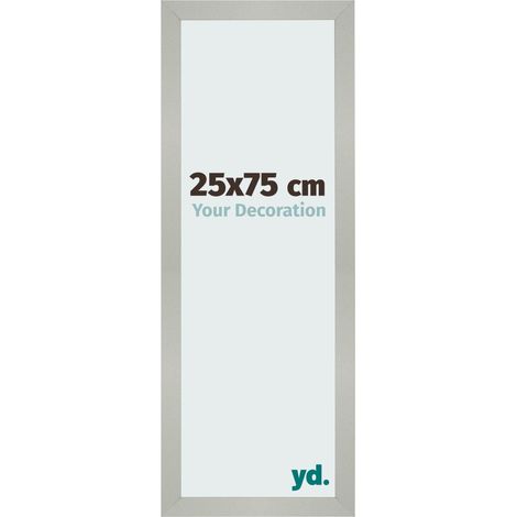 yd. - Cadre photo 25x75 - Argent Mat - MDF - Bologna (1/5)