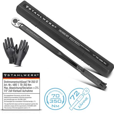 Chiave dinamometrica STAHLWERK TW-350 ST 70-350 Nm Cricchetto reversibile da 1/2" di pollice (1/5)