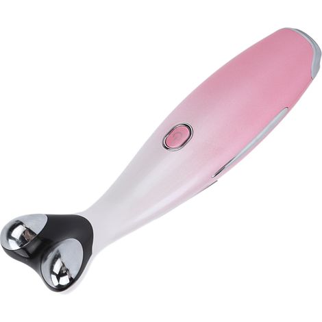 Masque yeux massage électrique, compresse chaude, vibration haute fréquence, lumière rouge et bleue, appareil anti-rides, rose et blanc (1/5)