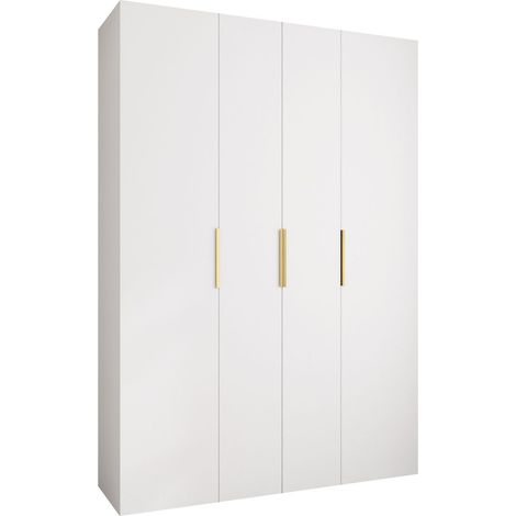 Armario Hartford 574, Dorado, 246x170x52cm, Puertas de armario: Con bisagras, Número de estantes: 16