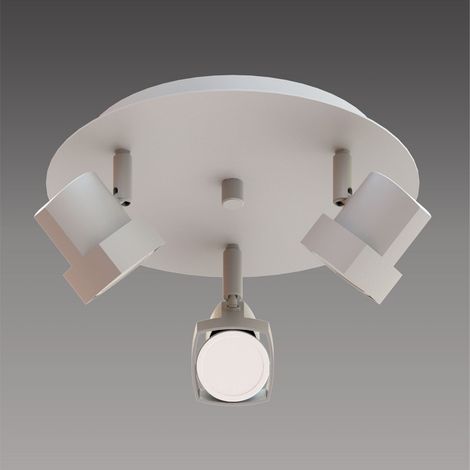 Lampada da soffitto 3 faretti MOKA BLANCO / MATE CRISTALRECORD 001-2150-3-125