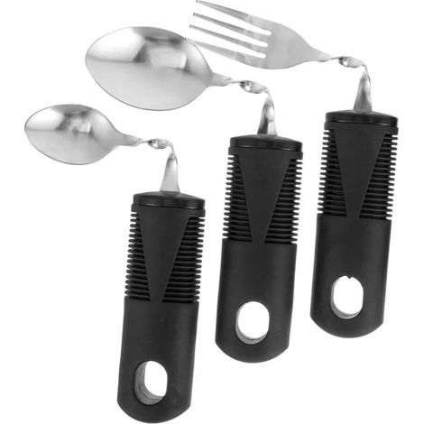 Ensemble de couverts pliables - NOBRAND - Acier inoxydable - Antidérapants - Adaptés aux personnes handicapées (1/5)