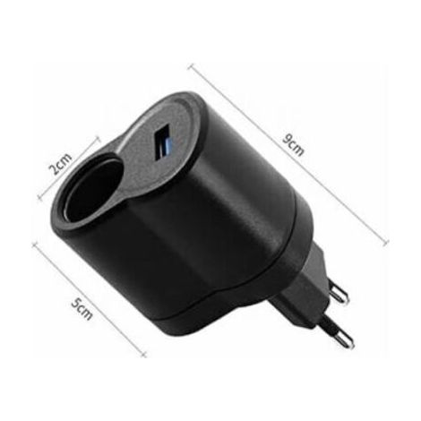 Convertisseur de tension 220V à 12V – Adaptateur d'alimentation pour voiture – Chargeur allume-cigare avec protections multiples (1/5)