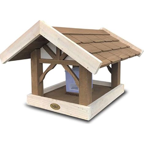 Vogelhaus Tirol mit Silo u. Ständer ca. 39 x 43 x 29 cm (1/3)