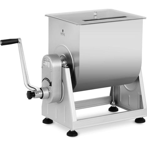 Mélangeur à viande manuel 28 litres acier inoxydable professionnel (1/4)