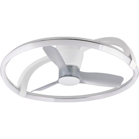 Plafonnier ventilateur dimmable cct blanc - trio - stockholm (1/4)