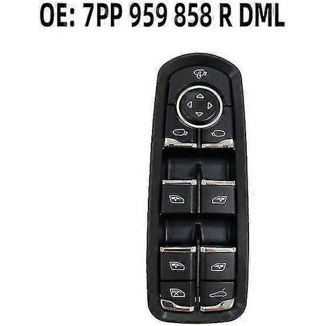 Bouton de commande de lève-vitre avant neuf pour Porsche Cayenne S GTS 911 958 718 Macan Boxster Panamera Coupé Carrera Cayman Turbo Panneaux de porte intérieurs &--7PP959858RDML (1/5)